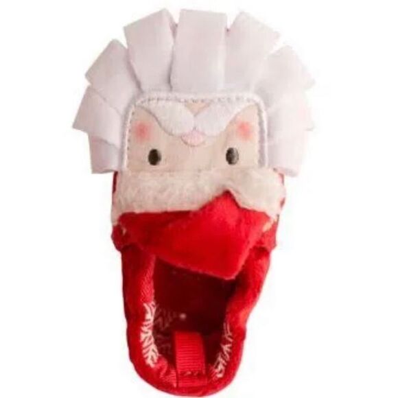 NWT Crown and Ivy Unisex Baby 5 Santa Shoes Christmas Slippers Slip On Red White - Picture 2 of 13